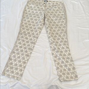 VENUS Cream and Taupe Patterned Trousers